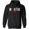 Nurse Christmas, Love Nurse, Love Christmas, Xmas Pattern Pullover Hoodie