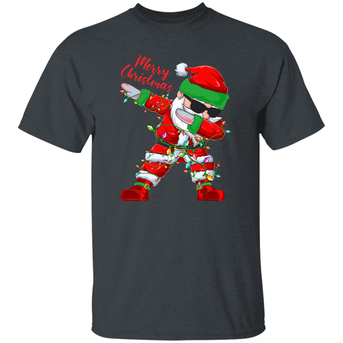 Dabbing Santa, Santa Claus, Xmas Light With Santa, Merry Christmas, Trendy Christmas Unisex T-Shirt