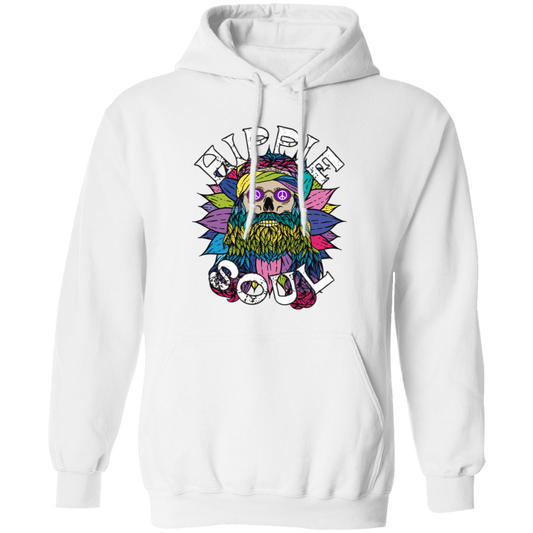 Hippie Soul, Cool Soul, Cool Skull, Hippie Style Pullover Hoodie