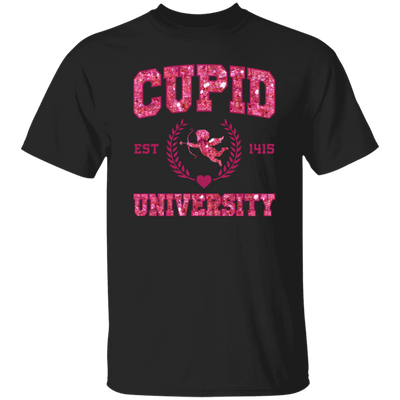 Cupid University, Est 1415, Pink Glitter Cupid, Glitter Valentine, Valentine's Day, Trendy Valentine Unisex T-Shirt