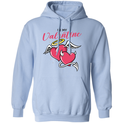 Be My Valentine, Heart Couple, Cupid Lover, Love Angle, Valentine's Day, Trendy Valentine Pullover Hoodie