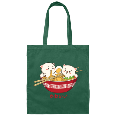 Cute Kawaii, Japanese Love Ramen Kawaii Canvas Tote Bag