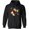 Pride Month, LGBT Gifts, LGBT Flag, Love And Peace Pullover Hoodie