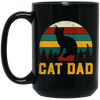 Cat Lover, Retro Cat Dad, Kitten Love Gift, Vintage Cat, Best Of Meow Black Mug