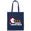 Merry Christmas, Santa Claus, Santa Pacman, Gingerbread Canvas Tote Bag