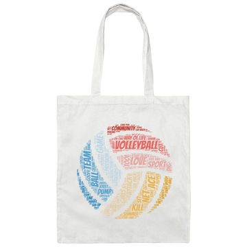 I Love Volleyball Love My Volleyball Team Canvas Tote Bag