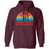 Woman's Rights Are Human Rights, Retro Woman Holiday Pullover Hoodie