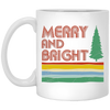 Merry And Bright, Retro Christmas, Love Christmas, Merry Christmas, Trendy Christmas White Mug