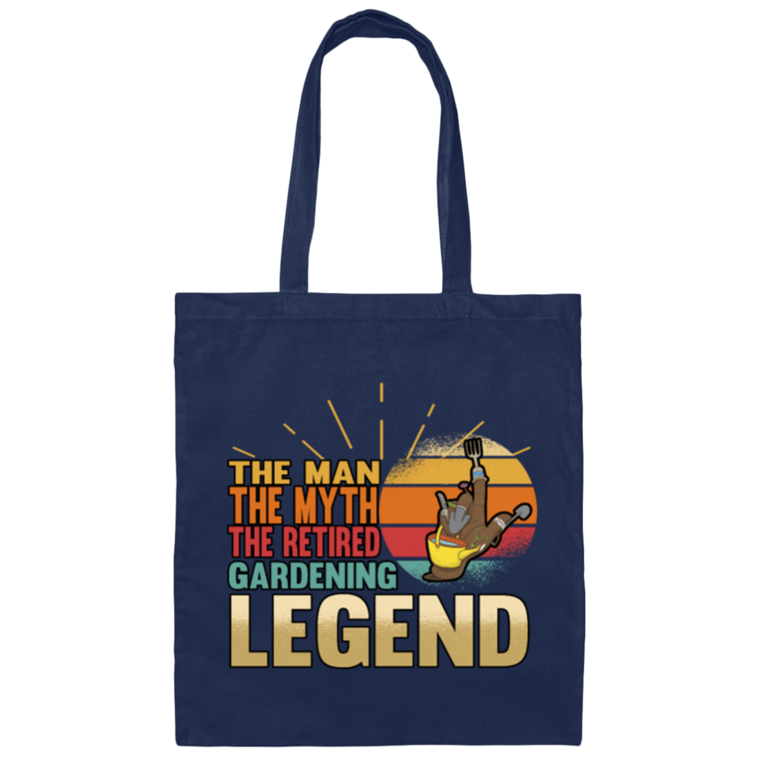 Retro Gardener Gardening Landscaper Plant Gift Canvas Tote Bag