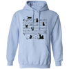 Cat Funny Music Note, Party Lover, Black Cat Love Music Pullover Hoodie