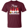 Gnome Xmas, Set Of Gnome, Cute Gnome, Xmas Lights, Merry Christmas, Trendy Christmas Unisex T-Shirt