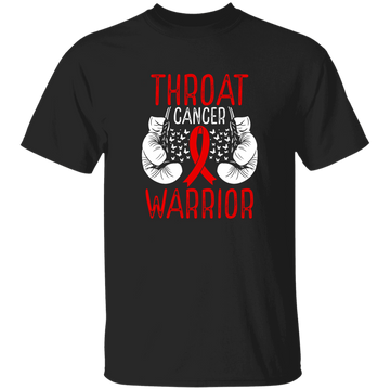 Colon Cancer Gift, Warrior Awareness, Ribbon And Gloves, Throat Cancer Unisex T-Shirt