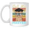 Intelligent Dog, Retro Best Dog, Call Me Master, Funny Dog, Vintage White Mug