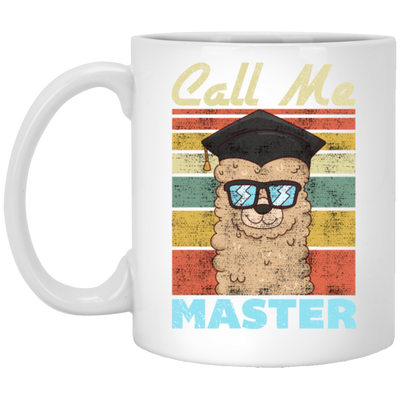 Intelligent Dog, Retro Best Dog, Call Me Master, Funny Dog, Vintage White Mug