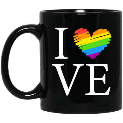 Love Is Love, LGBT Love, Lgbt's Day, Lgbt Heart Design Black Mug