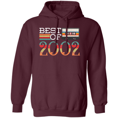 Best Of 2002, Vintage 18th Gift, Birthday Anniversary Gift, Retro Cassette Pullover Hoodie