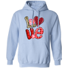 Love Gnome, My Love, Valentine Pattern, Leopard Love, Valentine's Day, Trendy Valentine Pullover Hoodie