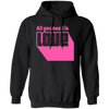 All You Need Is Love, Cute Love, Pink Love, Love Silhouette Pullover Hoodie