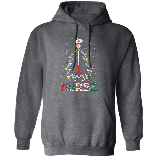 Nurse Christmas, Xmas Tree, Christmas Gift For Nurse Pullover Hoodie