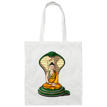 Buddha Cobra Snake, Zen Yoga, Meditation Hindu, Love Buddha Gift Canvas Tote Bag