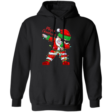 Dabbing Santa, Santa Claus, Xmas Light With Santa, Merry Christmas, Trendy Christmas Pullover Hoodie