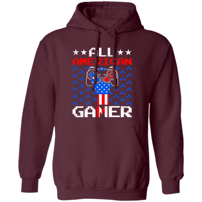 All American Gamer, America Gaming, American Flag Pullover Hoodie