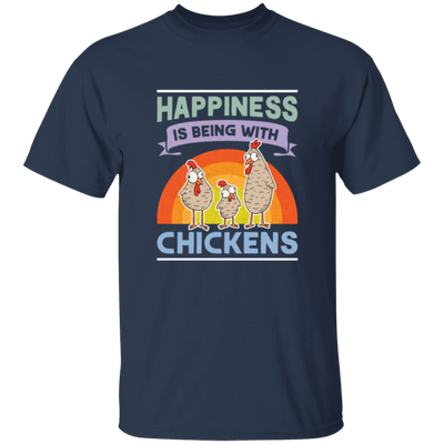 Happiness Is Being With Chickens Chicken Funny In Thanks Giving Unisex T-Shirt