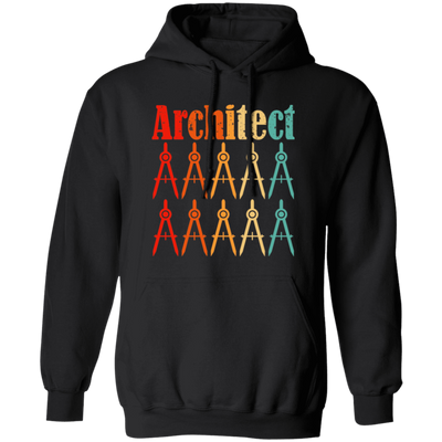 Architecture Student, Architect Compass Retro, Love Math, Love Compass Pullover Hoodie