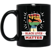 Black Lives Matter, Black History Month, Retro Black Love Life Black Mug