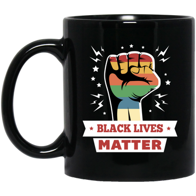 Black Lives Matter, Black History Month, Retro Black Love Life Black Mug