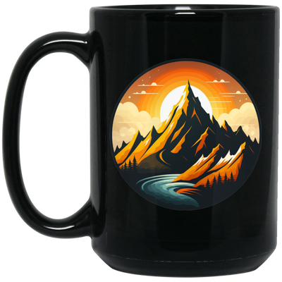 Love Moountain, Best Landscape, Love Sunset, Mountain With Sunset Black Mug