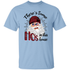 There's Some Ho's In This House, Cool Santa, Red Plaid Hat, Merry Christmas, Trendy Christmas Unisex T-Shirt