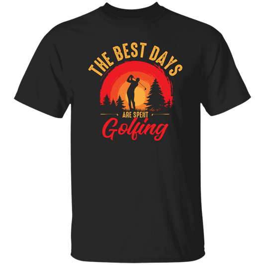 The Best Days Are Spent Golfing, Retro Golf Player Unisex T-Shirt