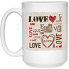 Love Design, Love Text, Valentine Design, Best Valentine Gift, Valentine's Day, Trendy Valentine White Mug