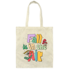 Fall Is In The Air, Fall Season, Fall Vibes, Groovy Fall Canvas Tote Bag