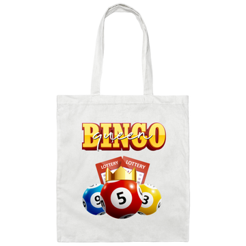 Bingo Queen, Love Bingo, Lottery Ticket, Win Lottery Canvas Tote Bag