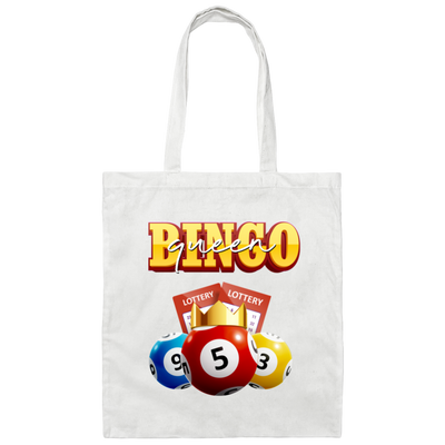 Bingo Queen, Love Bingo, Lottery Ticket, Win Lottery Canvas Tote Bag