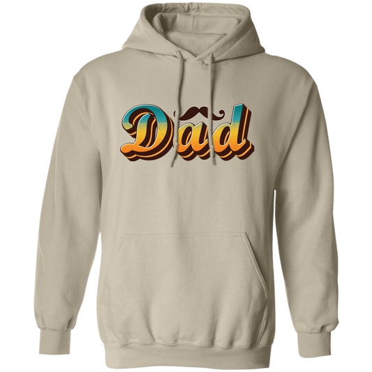 Retro Gift For Dad, With Black Beard, Father's Day Gift Pullover Hoodie