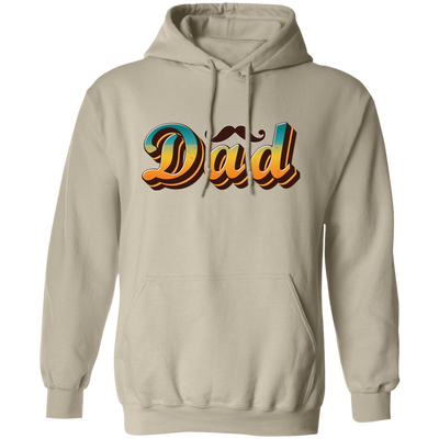 Retro Gift For Dad, With Black Beard, Father's Day Gift Pullover Hoodie