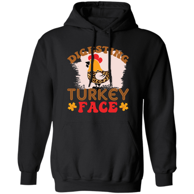 Digesting Turkey Face, Turkey_s Day, Thanksgiving Chicken Pullover Hoodie