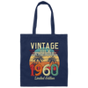 Vintage July 1960, Limited Edition 1960, Best Of 1960 Canvas Tote Bag