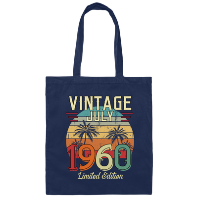 Vintage July 1960, Limited Edition 1960, Best Of 1960 Canvas Tote Bag