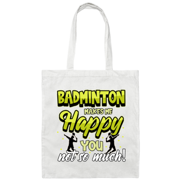 Badminton Love, Shuttlecock Racket Sport Hobby Gift Canvas Tote Bag