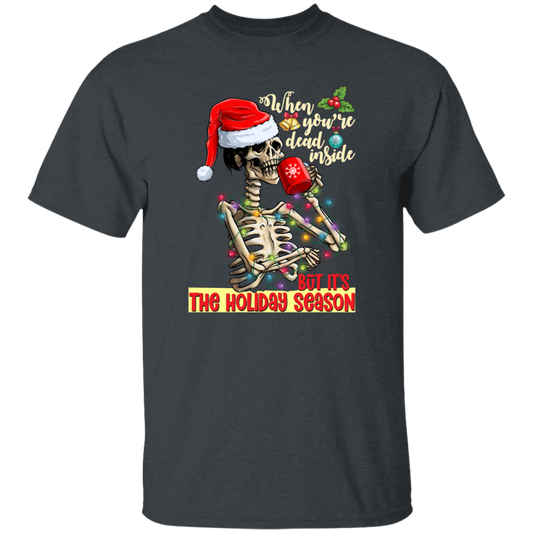 Skeleton When You're Dead Inside, Christmas Lights Unisex T-Shirt