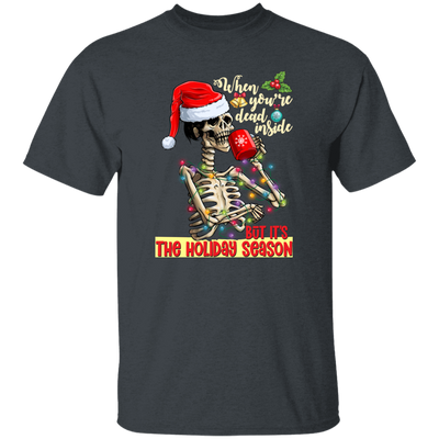 Skeleton When You're Dead Inside, Christmas Lights Unisex T-Shirt