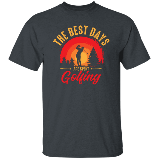 The Best Days Are Spent Golfing, Retro Golf Player Unisex T-Shirt