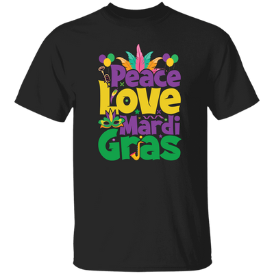 Peace Love Mardi Gras, Mardi Gras Holiday, Three Kings Day Unisex T-Shirt