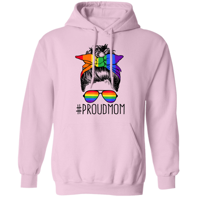 Freemomhugs, Proud Mom, Proud LGBT Mom, Messy Bun, Mother's Day Pullover Hoodie