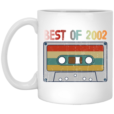 Best Of 2002, 18th Birthday Gift, Retro Cassette Lover, Love Cassette White Mug