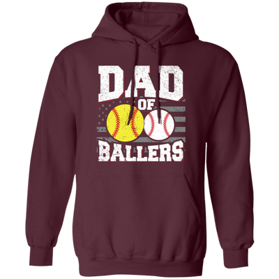 Baseball Sport, Dad Of Ballers, Retro Baseball Player Pullover Hoodie